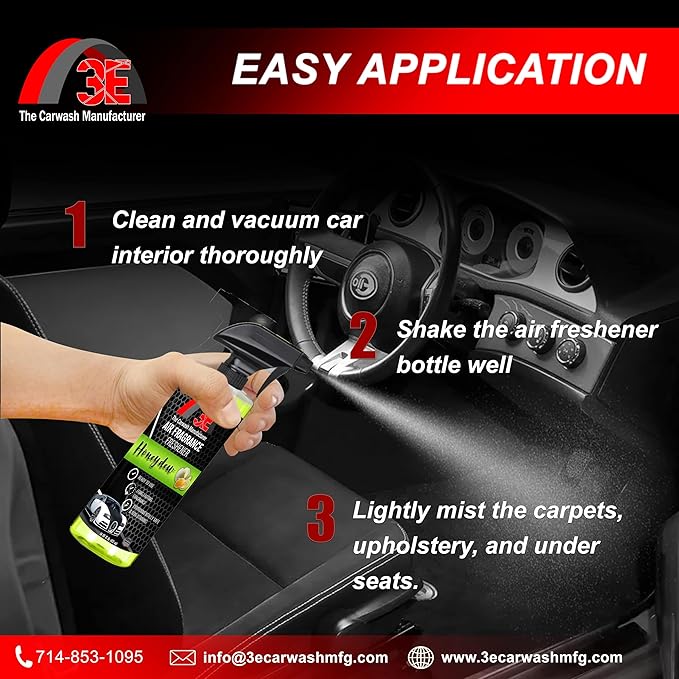 3E Car Air Freshener Concentrate – 64 oz – Professional Automotive Fragrance – Multiple Scents (Honeydew)