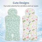 Pinkunn 2 Pcs Gel Car Seat Cooling Pad for Baby Summer Breathable Ice Cushion Multifunctional Ice Stroller Cooler Mat for Stroller Baby Dining Chair Child Safety Seat(Mixed Color,Floral)