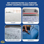 ZEP All-Purpose Carpet Shampoo Concentrate 128 ounce ZUCEC128 (Case of 4)