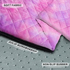 YOKYHOM Golf Cart Seat Covers for 2 & 4 Passenger Carts, Thick Short Plush with Non-Slip Backing, Ultra Soft Seat Towel Blanket, Fits EZGO, Club Car, Yamaha, 51"x30.5", Pink Purple