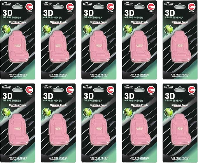 FH Group Air Freshener Vent Clips, Mini Car Seat Covers Design, (Morning Fresh Scent)