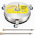 Kärcher Pressure Washer Surface Cleaner 15", 3 Wheels, Stainless Steel, Quick Connect, 4000 PSI, Ideal for Driveways, Patios, Decks, Sidewalks