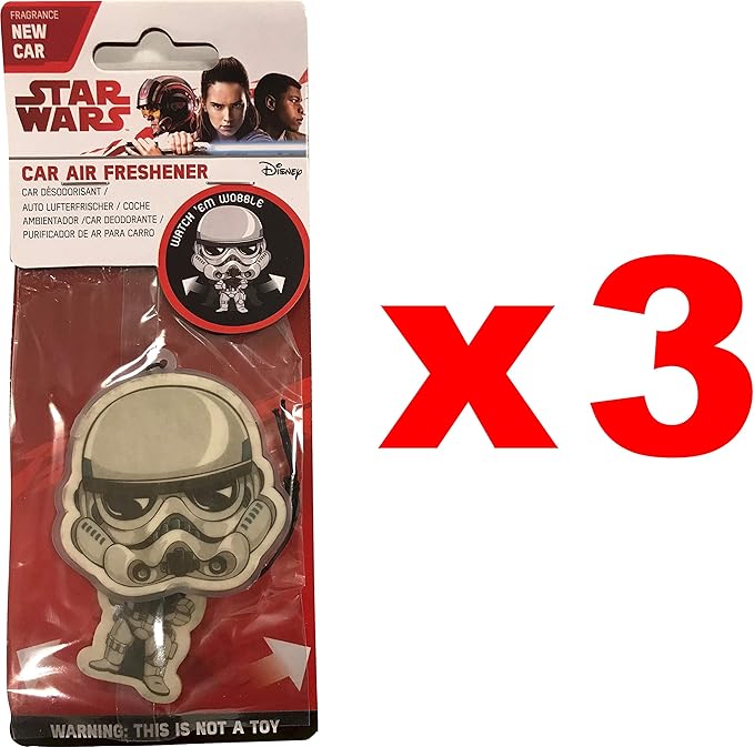 Star Wars Stormtrooper Car Accessories - Stormtrooper Air Freshener Wiggler (3 Pack, Vanilla)