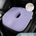 Skechers Seat Cushion Memory Foam,Donut Pillow Office Chair Cushion for Tailbone Pain Relief,Butt Pillow for Office Chair,Car seat Cushion,Long Sitting Office Workers,and Car Drivers,Purple