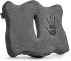 SUTERA Proper Posture Seat Cushion for Office Chair or Car Seat, Superior Memory Foam for Support and Back Pain Relief, Rubber Grips Underneath to Prevent Shifting (17.7x16x4.3 inches)