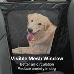 Dog Car Seat Cover for Back Seat with Door Protection, Waterproof Dog Seat Hammock, Soft-Padded Pet Car Seat Cover for SUVs & Sedans (Black)