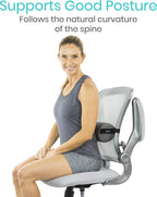 Vive Lumbar Roll Pillow for Lower Back Pain - Low Back Support Cushion for Office Chair, Car, Driving, Desk Computer - Ergonomic Portable Cervical Bolster for Thoracic Low Rest Posture Corrector(Firm)