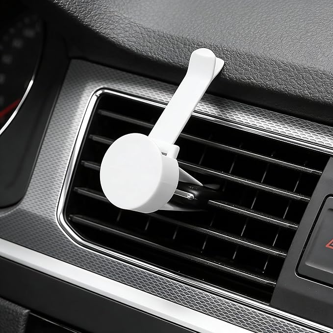 100pcs Air Outlet Clip Vent Clips, Automatic Air Freshener Car Air Conditioner Clips for Home Air Vent Clips Sublimation Air Fresheners Blanks (White)