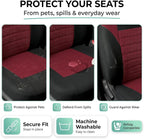 FH Group Automotive Car Seat Covers Front Set Premium 3D Air Mesh Front Seat Covers, Airbag Compatible Universal Fit Interior Accessories for Cars Trucks and SUVs - Burgundy