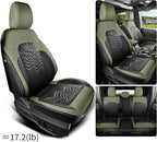 Red Rain Ford Car Seat Cover Customized Fit for Ford Bronco Seat Cover 4 Door 2025 2024 2023 2022 2021 Black and Green Seat Protector (Bronco 4Door-Black+Avocado Green)