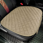 surpassme Comfortable Car Seat Covers Universal Front Seat Covers for Car Accessories with Storage Pockets, Padded Car Interior Covers for Automotive, SUV, Truck, and Van(Khaki)