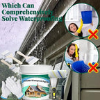 3Kg/106Fl.oz Invisible Waterproof Agent Indoor&Outdoor Waterproof Coating Set Transparent Liquid Sealant with Wooden Brush Resistant Work Gloves Putty Knife Cut Paint Roller