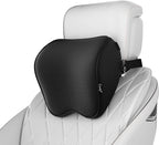 Crofy 2-Pack Car Neck Pillow, Softness Car Headrest Pillow for Driving with Adjustable Strap, 100% Memory Foam and Breathable Removable Cover, Comfortable Ergonomic Design, Black