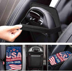 Dreaweet USA 250th Anniversary Center Console Cover 1776-2026 Flag Car Accessories Armrest Box Storage Mat Soft Comfort Arm Rest Cover for Car Truck SUV