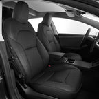 AOMSAZTO Car Seat Cover Fit for Tesla Model 3 2024 2025 (Not for Performance) - Full Set Black Seat Covers(with Armrest Cover)