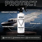 PROTECT Ceramic Coating Spray | 12 Month SiO2 Protection | Car Truck Boat RV Motorcycle | Clean Shine Protect Paint Glass Trim | Hydrophobic UV Shield | Easy Spray & Wipe | USA Made | 16oz