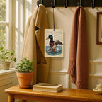 Vintage Mallard Duck Car Air Freshener 4 Pcs, Rustic Farmhouse Farm Animal Air Freshener Hanging for Cars Books Closet Drawer, Mallard Duck Lover Gifts Car Accessories for Women Men