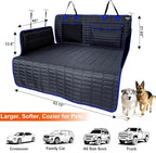 SUV Cargo Liner for Dogs, Waterproof Pet Trunk Cover with Bumper Flap Protector, Non-Slip Scratchproof, Non-Slip Dog Seat Mat for SUVs, Large Size Cargo Liner Universal Fit Blue