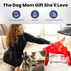 rubyloo Puffer Dog Travel Bag for Dog Moms – Doggy Diaper Bag with Pet Bowls & Food Storage or Everyday Puffy Tote – Doggy Mom Gifts for Women – Lightweight, Travel-Ready Gift for Pet Lovers - Pink