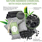 24 Pack Bamboo Charcoal Air Purifying Bag, Activated Charcoal Bags Odor Absorber, Moisture Absorber, Natural Car Air Freshener, Shoe Deodorizer, Odor Eliminators For Home, Pet, Closet