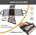 K&H Pet Products Buckle N Go Dog Car Seat for Small Dogs, Waterproof Fabric, Breathable Mesh Sides, Adjustable Seat Belt Leash, Carseat for Small Pets, Car Seat Carrier - XS 16 X 14 X 14in