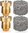 1.1 Orifice Foam Cannon, 2 Pieces 1.1 mm Orifice for Foam Cannon and 2 Pieces Foam Maker, Universal Foam Cannon Orifice Nozzle Tips for Pressure Washer Foam Cannons Parts, 3000 PSI (4 Pack)