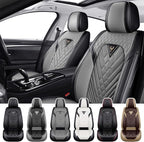 Truck Seat Covers for Chevy Silverado 1500 2007-2026, Waterproof Premium Leather Full Coverage Car Seat Cover, Muscle Sport Style Auto Interior Seat Cover Sets (Front Set/Black Gray)