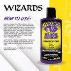 Wizards Black Renew Trim Restorer Treatment - Removes White Residue and Restores Faded Moldings -Car Interior Detailing Kit For All Smooth and Textured Trim, Plastic and Rubber Surfaces - 8 oz