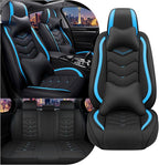 CTDS Car Seat Covers for Hyundai Kona 2018-2026, Stylish Sport Seat Cover, Premium Nappa Leather Car Seat Cover. Automobile Seat Covers Sets.(Luxury 5 Seats/Black Blue)