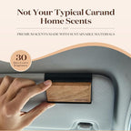 Wood Car Air Freshener – Long Lasting Natural Essential Oil Car Fragrance, Luxury Odor Control, Sun Visor Clip Diffuser, Premium Natural Wood Car Fragrance - Open Air Scent