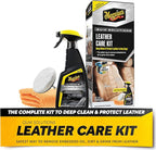 Meguiar's Leather Care Kit,This Car Care Kit Includes a Premium Car Leather Cleaner and Conditioner, Drill Backing Plate, Cleaning Disc, Microfiber to Effectively Deep Clean, Nourish & Protect, Kit