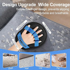 Pet Hair Removal Glove - Magic Brush Electrostatic Mitt for Dogs & Cats, Reusable Grooming Gloves - Dog Hair Remover Tool with 5-Finger Design for Couch, Carpet, Furniture, Laundry & Clothing(Blue)