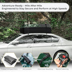 Soft Shell Car Rooftop Cargo Carrier 21 Cubic Feet Waterproof Car Roof Top Bag Roof Rack Luggage Cargo Storage for Universal Vehicles with/Without Rack Include Tie-Down Straps