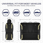 Skechers Memory Foam Car Seat Covers, Air Cool Mesh Thick Seat Covers, Car Seat Full Sets Airbag Compatible, Automotive Comfort Protection for Most Cars,Vans,Trucks, SUVs,Beige