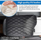Autorder Center Console Cover for Hyundai Palisade 2020 2021 2022 2023 2024 2025 2026 Accessories Armrest Cover Anti-Scratch Middle Console Pad Leather Armrest Cushion Protector Black