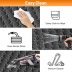 Mancro Floor Dog Hammock for Truck with Flip Up Rear Seats, Waterproof Truck Dog Seat Cover Back Seat with Mesh Window, Compatible with F150, Chevy Silverado & RAM, Black