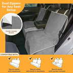 FUNNY FUZZY Dog Car Seat Cover for Back Seat, Waterproof, Scratchproof Car Seat Protector for Dogs Nonslip, Dog Back Seat Covers for Cars, Trucks and SUVs, Back Seat(18.1''W x 53''L×22" H)
