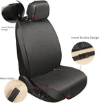 Auto Newer 2PCS Luxury Breathable Car Seat Cover,Front Car Seat Protector, Fit Four Seasons of Universal Automotive Vehicle Cushion Cover, Compatible with 90% Cars,SUV,Trucks (Black,Front Seats)