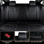 AOMSAZTO Custom Fit for Honda Civic Seat Covers Sedan LX 2016 2017 2018 2019 2020 2021 Ful Set Faux Leather Car Seat Covers Black