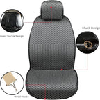 Luxury Full Coverage Car Seat Covers, Premium Breathable 3D Diamond Pattern Fabric, All-Season Automotive Interior Seat Protectors, Universal Fit for Sedan SUV Truck (2 Fronts Black)