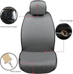 Luxury Full Coverage Car Seat Covers, Premium Breathable 3D Diamond Pattern Fabric, All-Season Automotive Interior Seat Protectors, Universal Fit for Sedan SUV Truck (2 Fronts Gray)