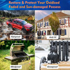 Plastic Outdoor Color Restorer for Cars 50ml, Ceramic Coating Trim Restores Faded Sun-Damaged and Oxidized Possessions Plastic, Rubber, Vinyl, Metal Painted Surfaces