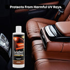 MASTERGUARD Leather Conditioner & Microfiber Cloth – Water-Based, Non-Toxic Formula for Furniture, Car Seats & Accessories – Revives & Protects Genuine Leather