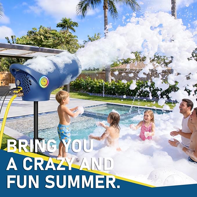 Party Foam Cannon, Foam Machine for Party, 3 Modes Foam Making Machine for for Garden Backyard Pool Indoor (Foam Machine - Enhanced Version)