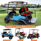 Golf Cart Front and Back Seat Covers for Club Car Precedent 4 Passenger Models,Breathable Washable Polyester Mesh Seat Cover Red
