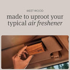 Drift Car Air Freshener - The Original Wood Air Freshener - Car Odor Eliminator - Long Lasting Scent - Auto Accessories - Metal Clip - Essential Oils - Clean Ingredients - Fresh Pressed Starter Kit