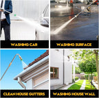 Pressure Washer Extension Wand Upgrade, 9 Pack Power Washer Lance with 6 Nozzle Tips, 30°,90° Curved Rod, 1/4" Quick Connect, 4000 PSI