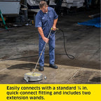Kärcher Pressure Washer Surface Cleaner 15", 3 Wheels, Stainless Steel, Quick Connect, 4000 PSI, Ideal for Driveways, Patios, Decks, Sidewalks