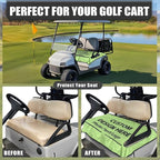 Biyejit Golf Cart Seat Covers with 4 Pockets Golf Cart Seat Towel Blanket Fits 2-Seat Golf Carts, Golf Cart Accessories