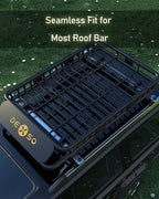 DEXSO 64" x 39" Universal Roof Rack Basket, 200 Lbs Capacity Rooftop Cargo Carrier Basket with Extension Heavy Duty Luggage Holder Rack for SUVs, Trucks, Vehicles
